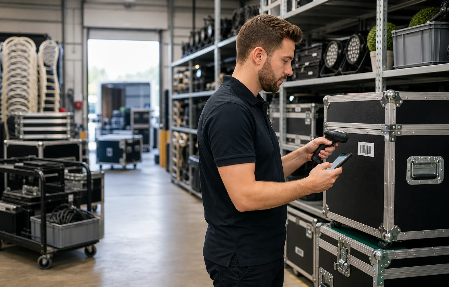 Event rental inventory app inventory scanning workflow