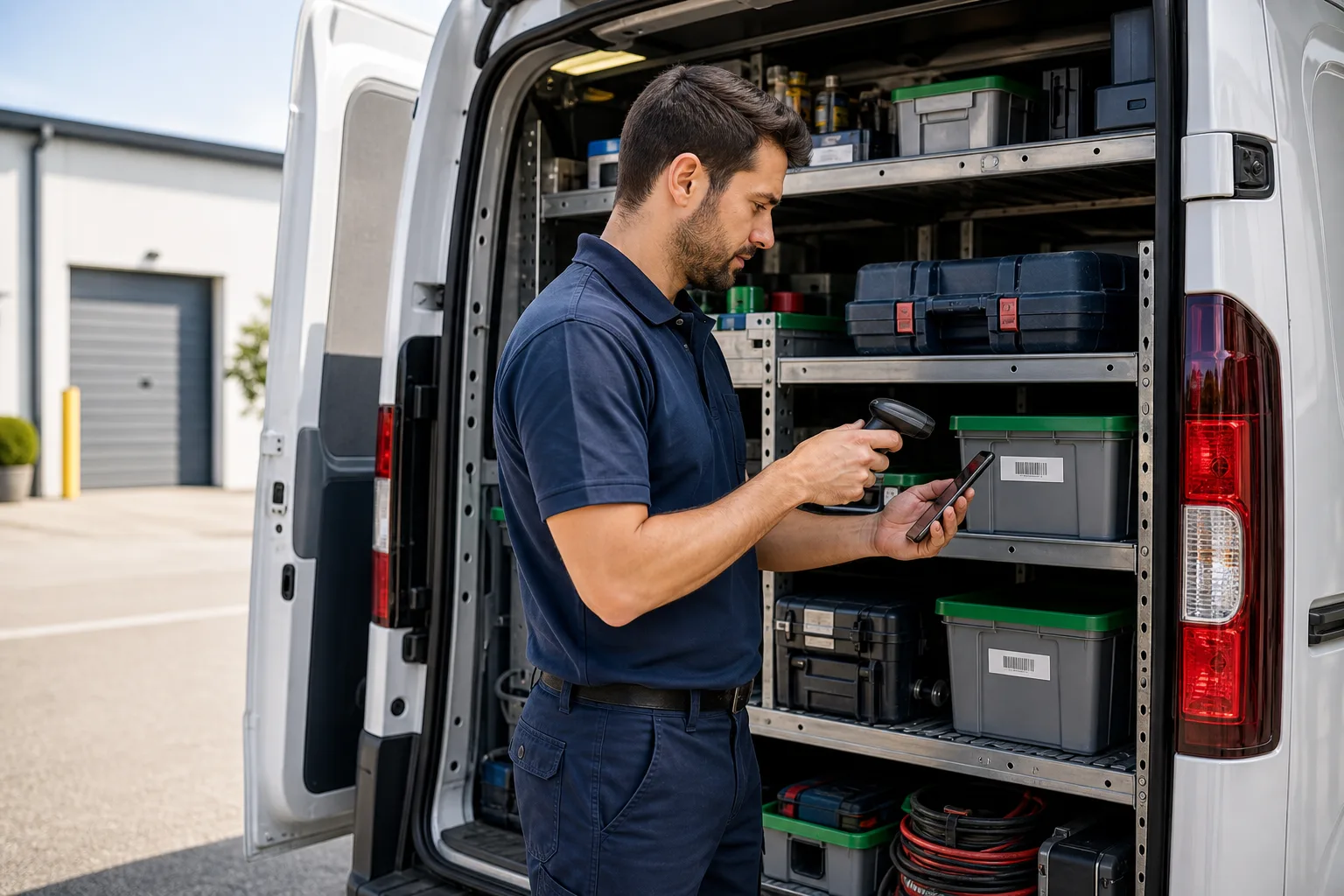 Field service inventory app inventory scanning workflow