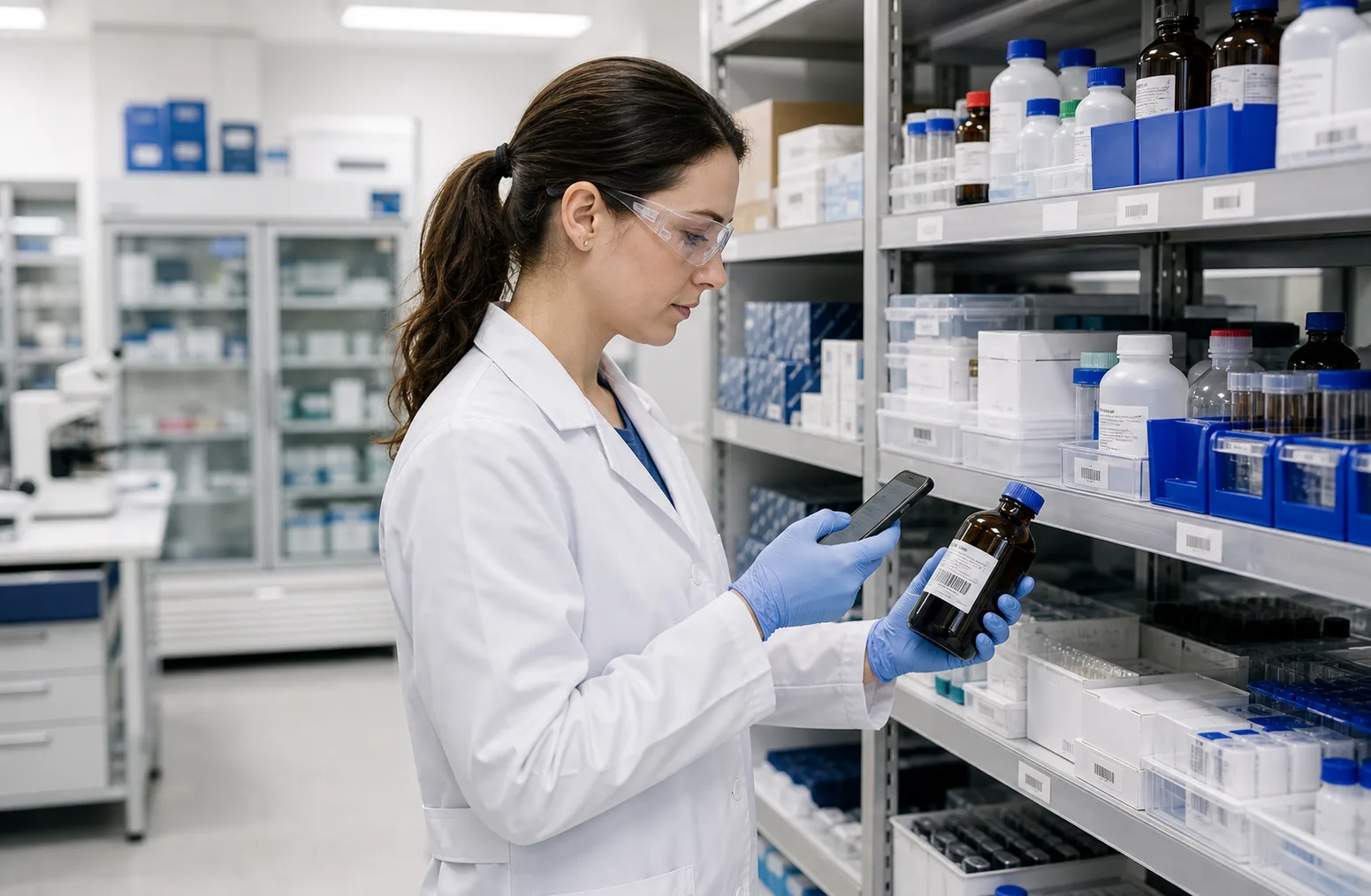 Laboratory inventory app inventory scanning workflow