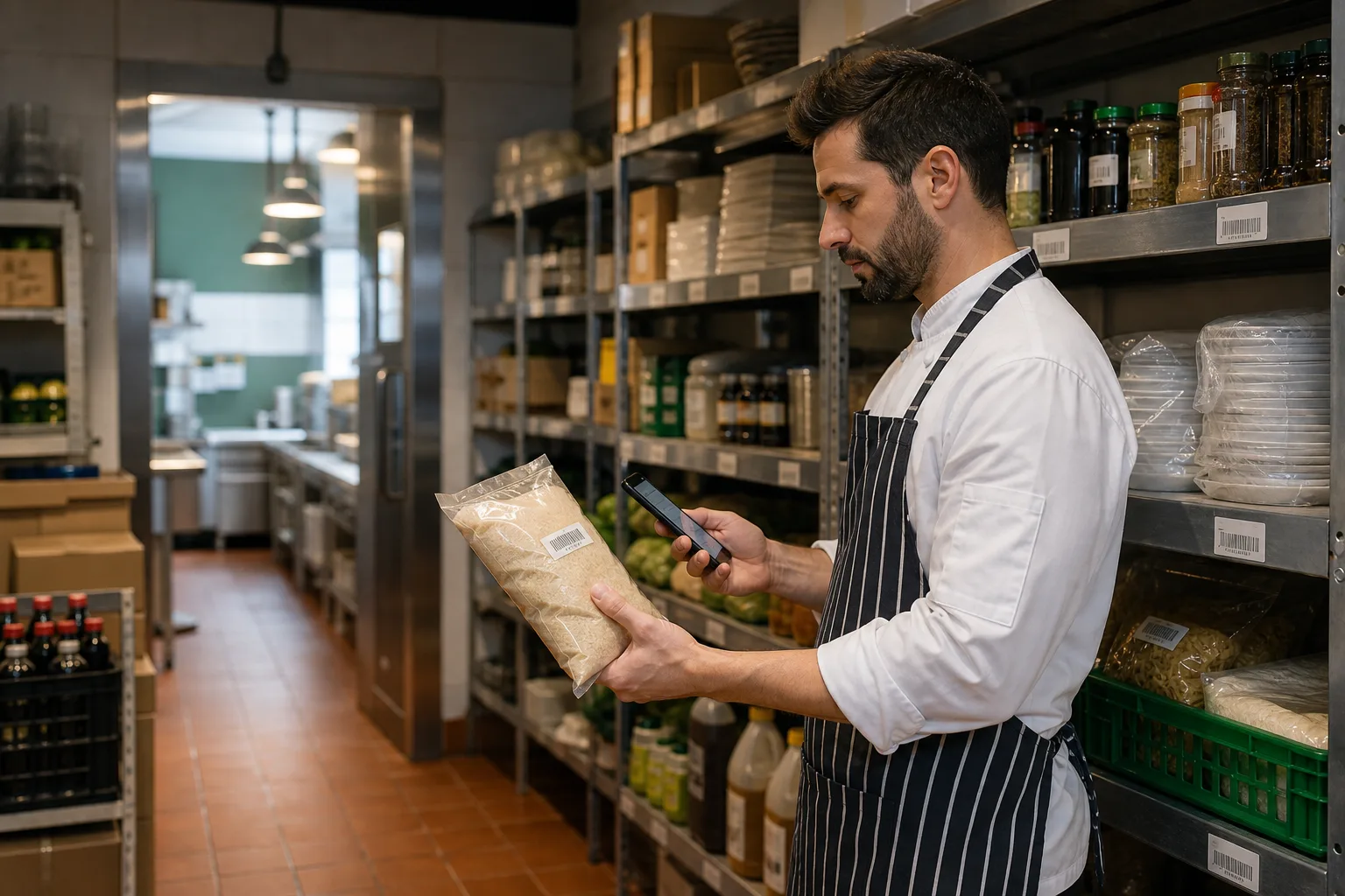 Restaurant inventory app inventory scanning workflow